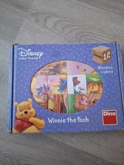 Dřevěné kostky Medvídek Pú