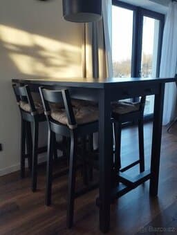 Barový jídelní stůl a židle ikea NORDVIKEN