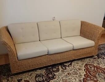 RATANOVÁ SEDAČKA S KŘESLEM