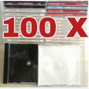 100x obaly 10,4 mm pro CD, DVD, Blu-ray