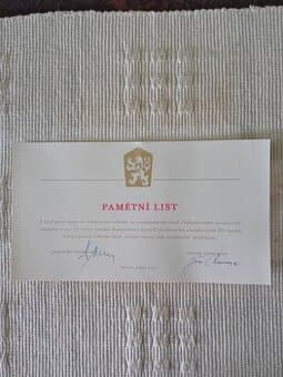 pamětní list