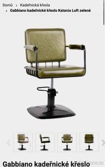 Kadeřnické křeslo Gabbiano Luft zelené