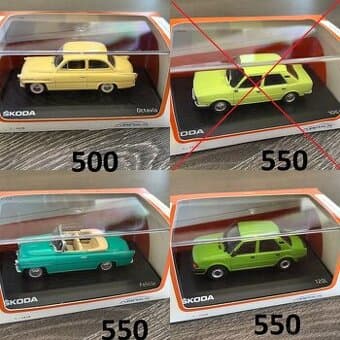 Prodám modely Škoda abrex 1:43