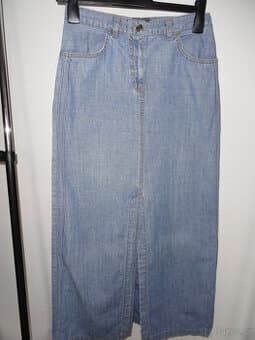 Sukně džínová vel.38, pas cca 74 cm