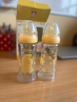 Sada 2 ks skleněných kojeneckých lahví Simax