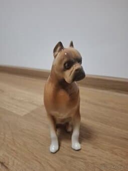 Porcelánová soška Boxer Royal Dux - starožitný originál
