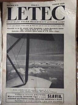 Časopisy Letec z r. 1937 - 38