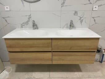 Koupelnová skříňka s dvojumyvadlo 150x50