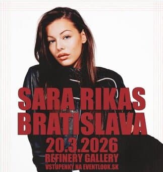 Lístky na Sara Rikas v Bratislavě - 20.3.