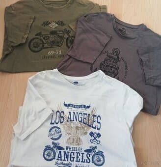 3x trika krátky rukáv vel.XL