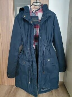 Zimní kabát těhotenský s nosící vsadkou vel. 34