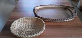 Košík na pečivo + podnos