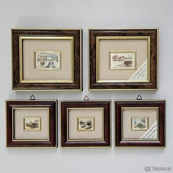 STAROŽITNÉ OBRÁZKY - STŘÍBRO - RUČNÍ MALBA