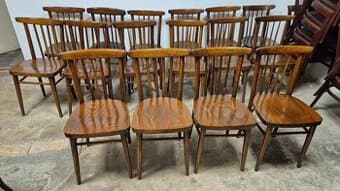 Pěkné židle Ton s novým lakem (č.195)