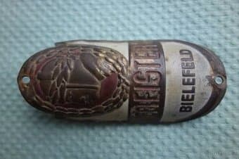 Cedulka retro kolo BIELEFELD MEISTER