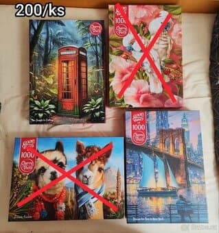 Různé puzzle 500, 1000 dílků