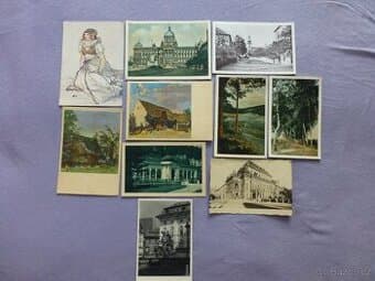 Pohlednice z roku 1948 včetně známek a textu