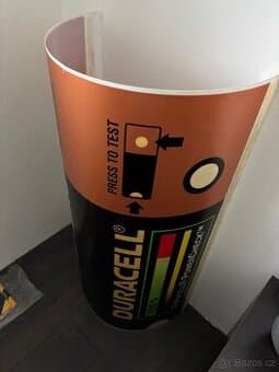 Velky reklamni banner duracel baterie plast