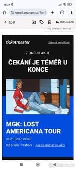Prodám vstupenky na Mgk