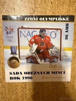 Sada oběžných mincí ČR 1998 Nagano, náklad 5000ks