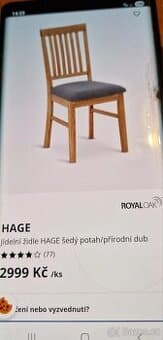 Dřevěné židle Jysk