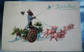 starý novoroční pohled