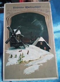 starý tlačený pohled vánoční