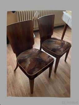 Židle Halabala 4ks a stůl zdarma