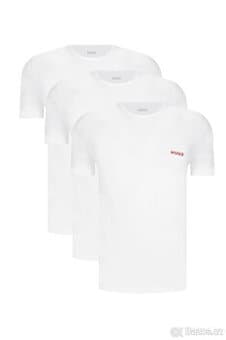 3x bílé tričko HUGO BOSS (3-pack) - vel. M