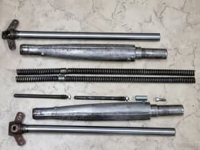 Jawa pérák - přední tlumiče/kluzáky po GO.