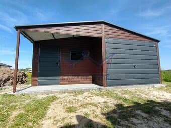 Plechová garáž 6×5 s výklenkem