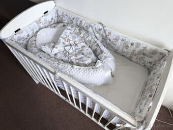 Nová souprava do psotýlky zvířátka+bílé minky