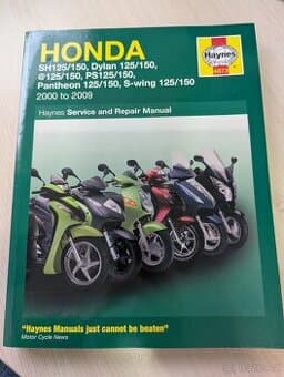 Manuál Haynes na skútry Honda