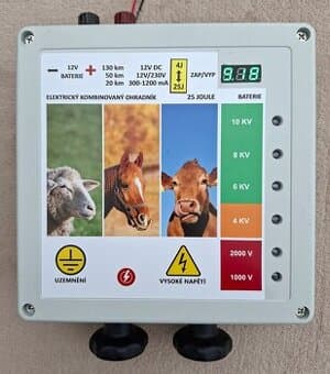 Prodám elektrický ohradník, zdroj. KOMBI 12V/230V 25J