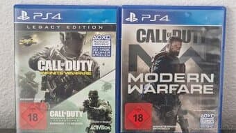 Prodám hry PS 4 Call of Duty Infinite - Moderm Warfare
