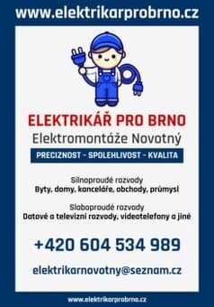 Elektromontáže-elektrikář pro brno