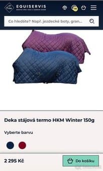 Stájová deka HKM 150g 135cm