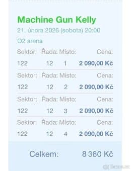 Vstupenky na MGK 21.2.2026