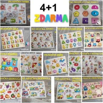 VKLÁDAČKY - nové  4+1 ZDARMA