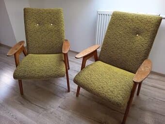 Křesla retro Ing. arch. Šmídek