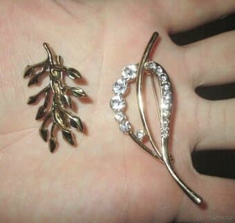 Nádherné staré brože - 2 ks