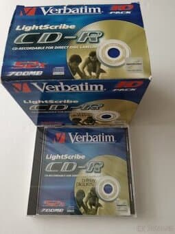 CD - R, Verbatim - LightScribe, 52x, 700 Mb,  7ks