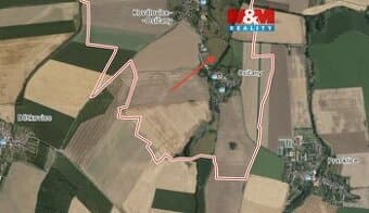 Prodej pole, 1236 m², Koválovice-Osíčany