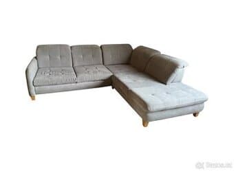 Rohová sedačka nastavitelné opěrky NOVÁ 2. jakost