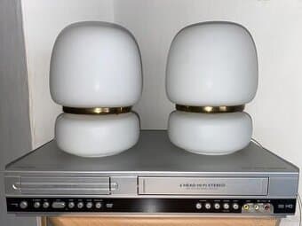 2 x retro lampička opálové sklo 70.léta