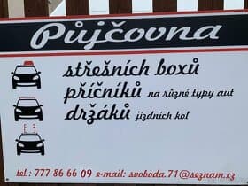 Půjčovna střešních boxů. NEUMANN,držáky na kola,příčníky.