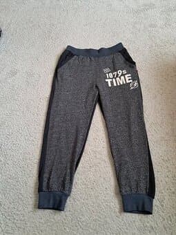 Kalhoty, tepláky, vel. XL šedo černé