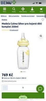 Nová Medela Calma - láhev pro kojené děti