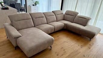 NOVÁ luxusní velká sedačka do U - zn. LUMAX (v záruce)