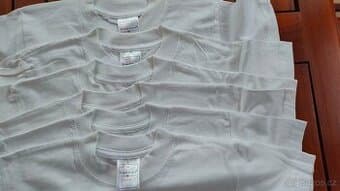 Dětské triko bílé XS 6ks